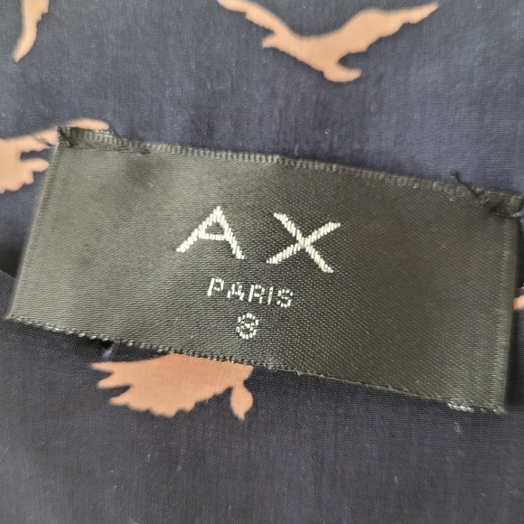 AX Paris Scalloped Neckline Bird Patterned Navy Cami Size S - Picture 9 of 12